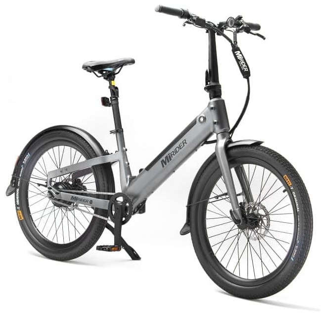 MiRiDER 24 Compact Step Through Electric Bike Onyx Grey