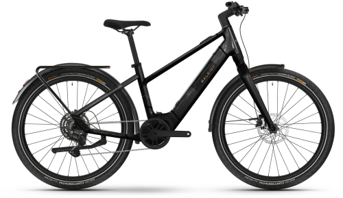 Raleigh EX-DISPLAY Hockley Crossbar Electric Hybrid Bike Size Medium M / 48CM Black Flat Gloss - Cycles UK