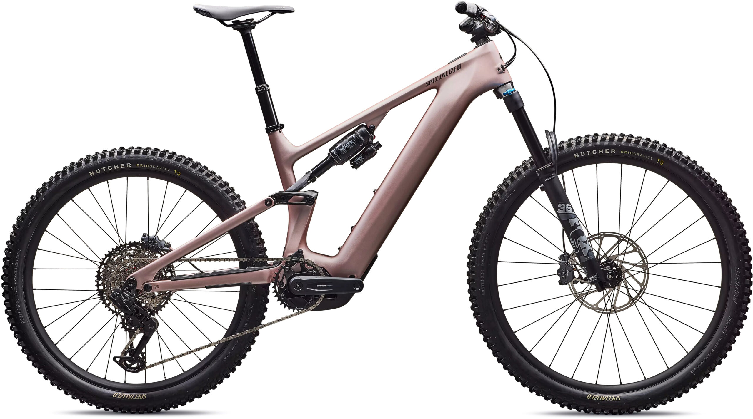 Specialized 2026 Turbo Levo 4 Comp Carbon Electric Mountain Bike S6 SATIN CHAMPAGNE / METALLIC OBSIDIAN - Cycles UK