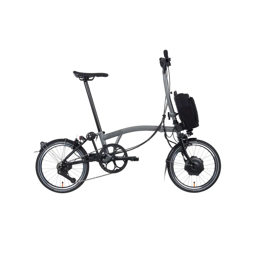 Brompton P-line Urban High Bar Folding Electric Bike 2022 Storm Grey