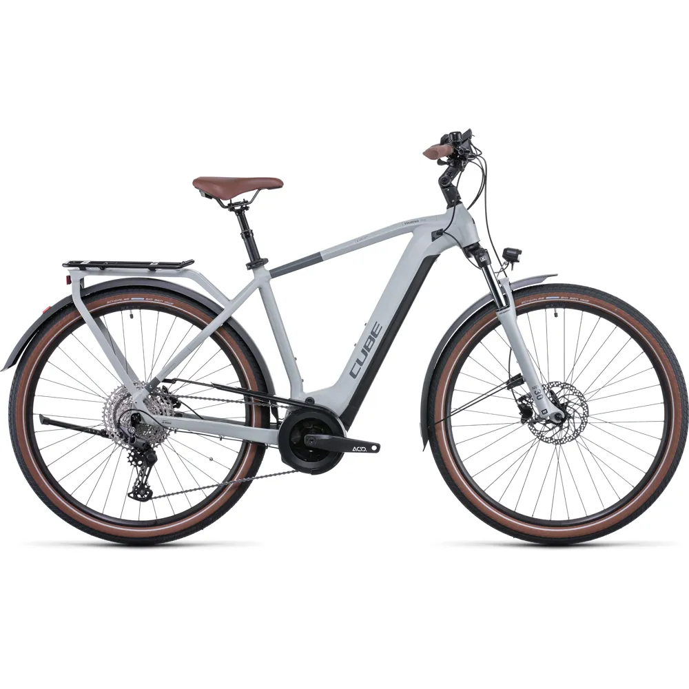 Cube Touring Hybrid Pro 625wh 11spd Disc Electric Bike Lunar Grey 2022