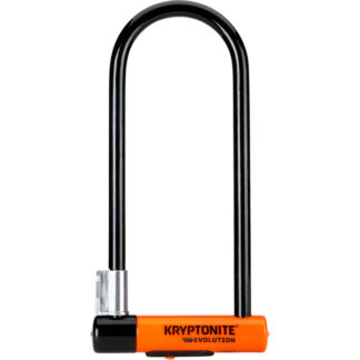 Kryptonite Evolution Long Shackle U-Lock with Flexframe Bracket Sold Secure Gold LONG SHACKLE Black / Orange - Cycles UK