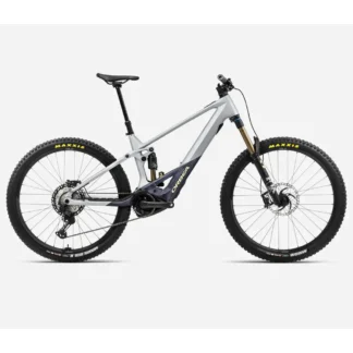 Orbea Wild M-Team Electric Bike 2024 Halo Silver/Tanzanite Carbon View