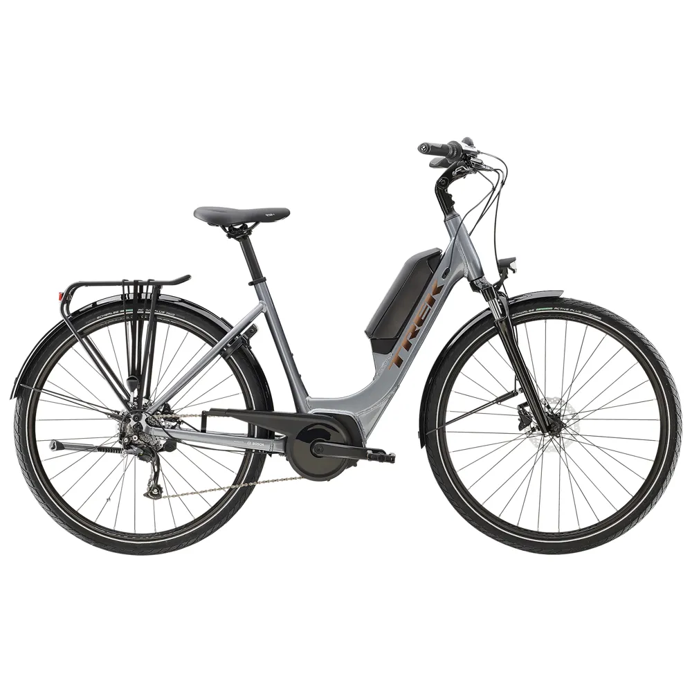 Trek Verve+ 1 Lowstep DT 400WH Electric Bike 2023 Galactic Grey