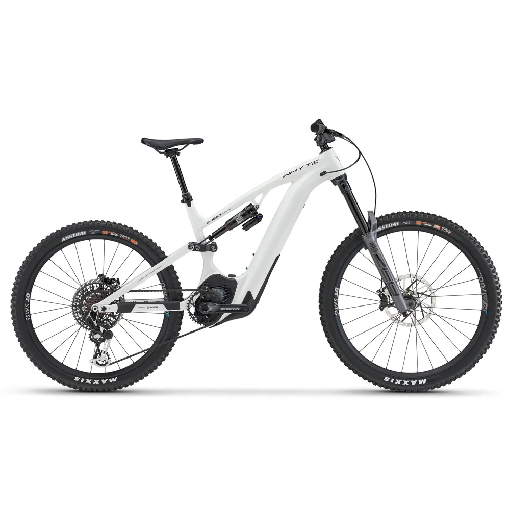 Whyte E-180 WORKS MX Super Enduro Electric Bike 2023 Gloss White/Black